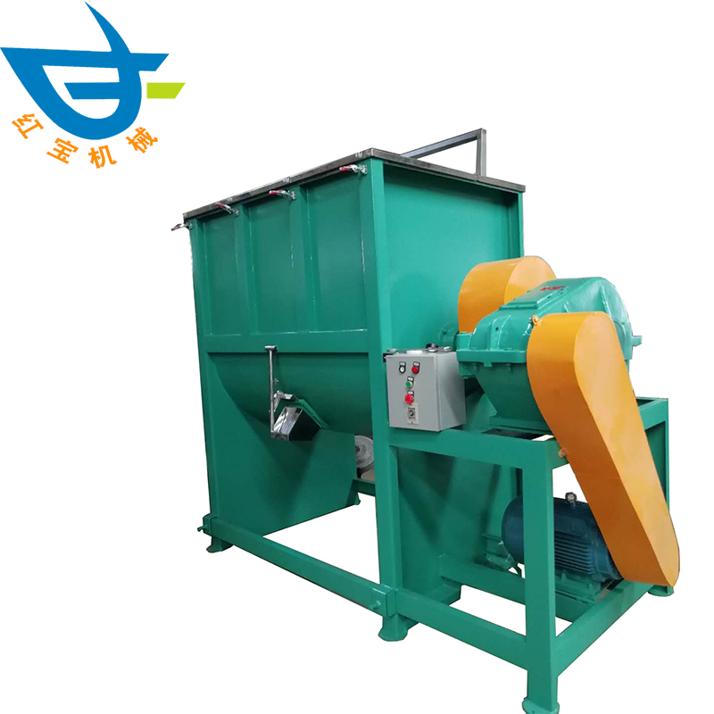 2噸臥式攪拌機干粉不銹鋼制作雙S槳葉殘料極少